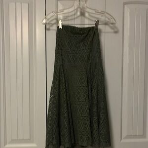 Elegant Green Lace Skirt